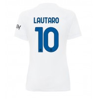 Inter Milan Lautaro Martinez #10 Replica Away Shirt Ladies 2023-24 Short Sleeve